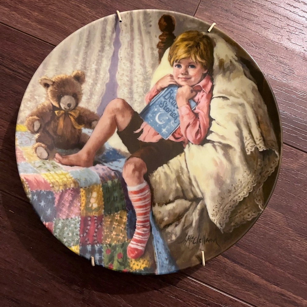 1986 Reco Diddle Diddle Dumpling Collectors Plate From The Mother Goose Series